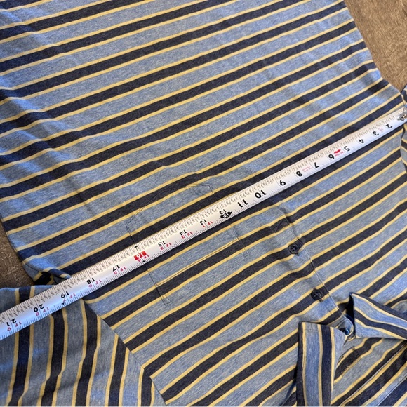 Men’s Patagonia polo striped cotton top - Picture 3 of 5